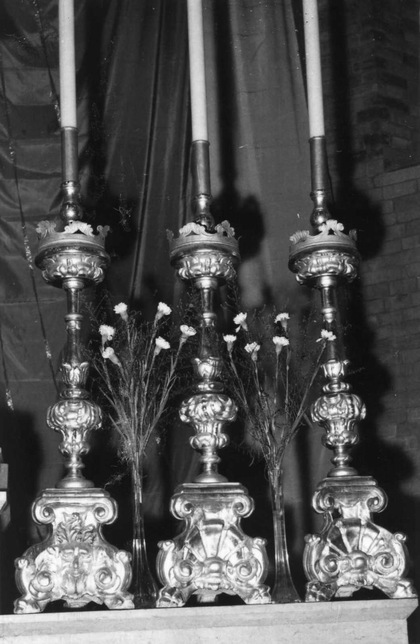 candeliere, serie - bottega emiliana (seconda metà sec. XVII)