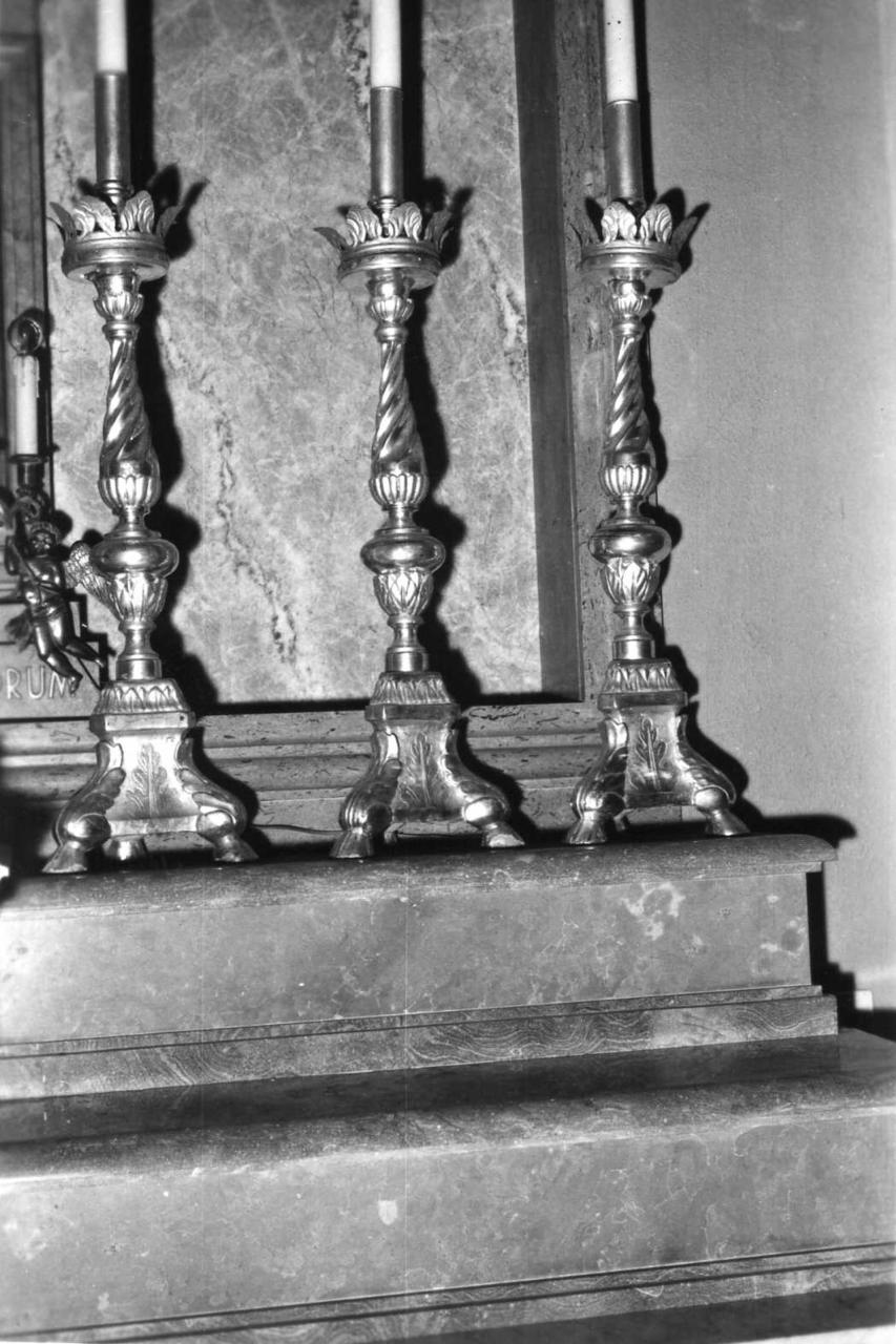 candeliere, serie - bottega emiliana (metà sec. XIX)