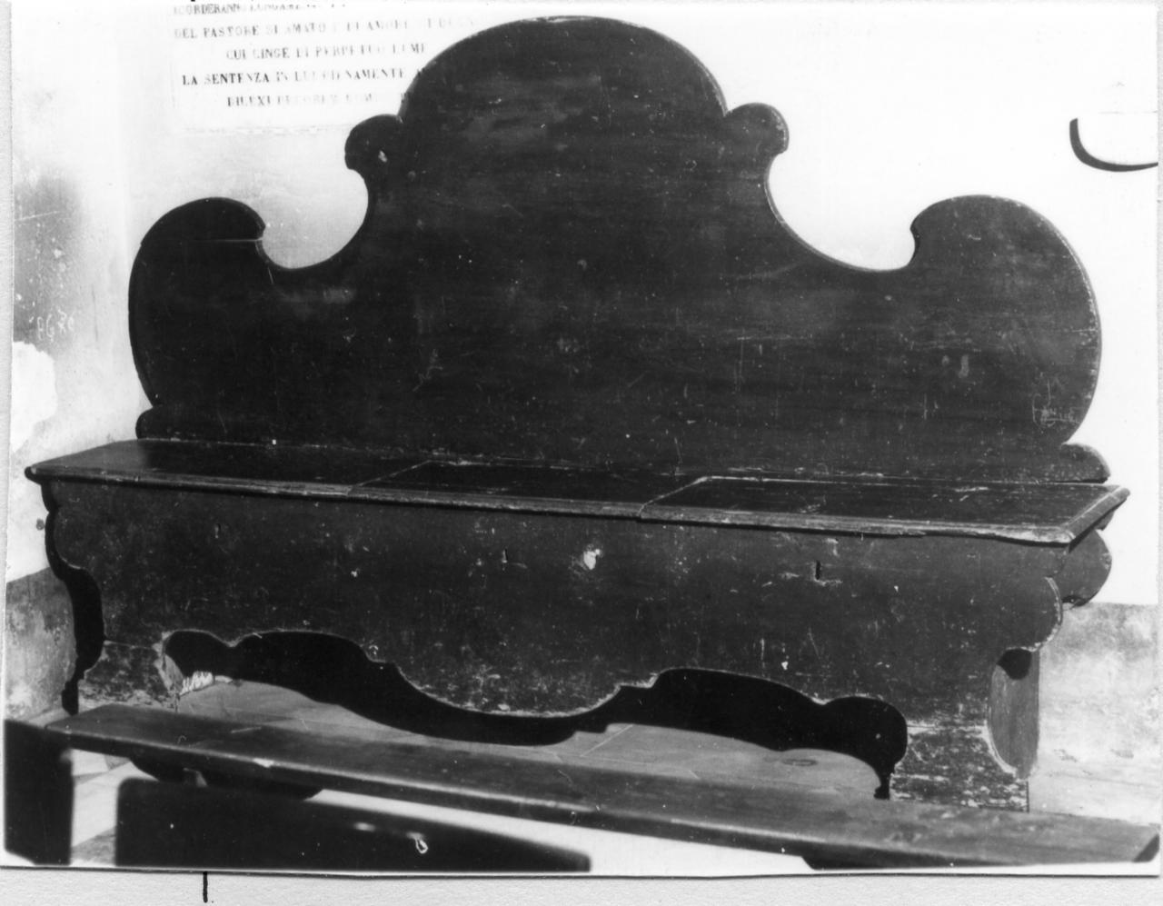 cassapanca - bottega modenese (seconda metà sec. XVIII)