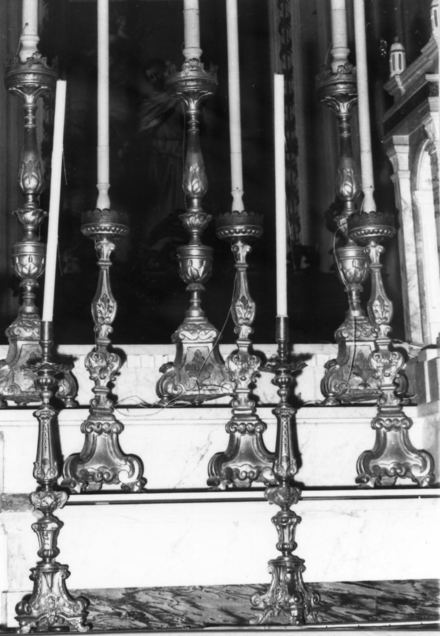 candeliere, serie - bottega emiliana (prima metà sec. XIX)