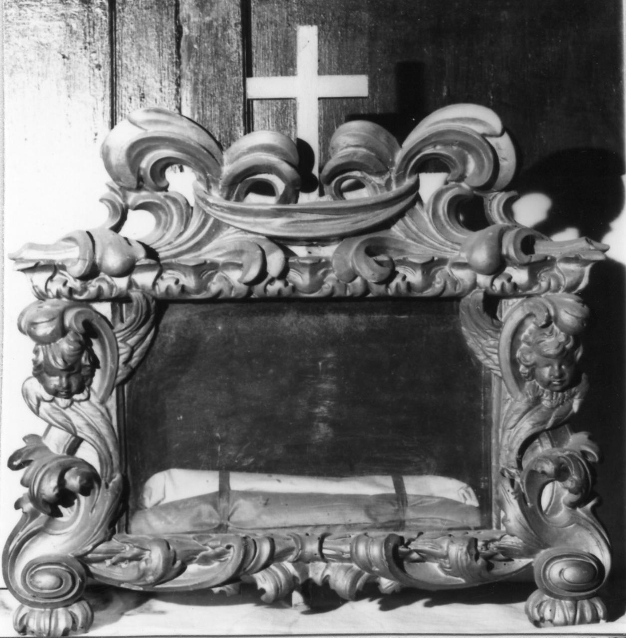 reliquiario a teca - a cassetta, serie - bottega emiliana (seconda metà sec. XVII)