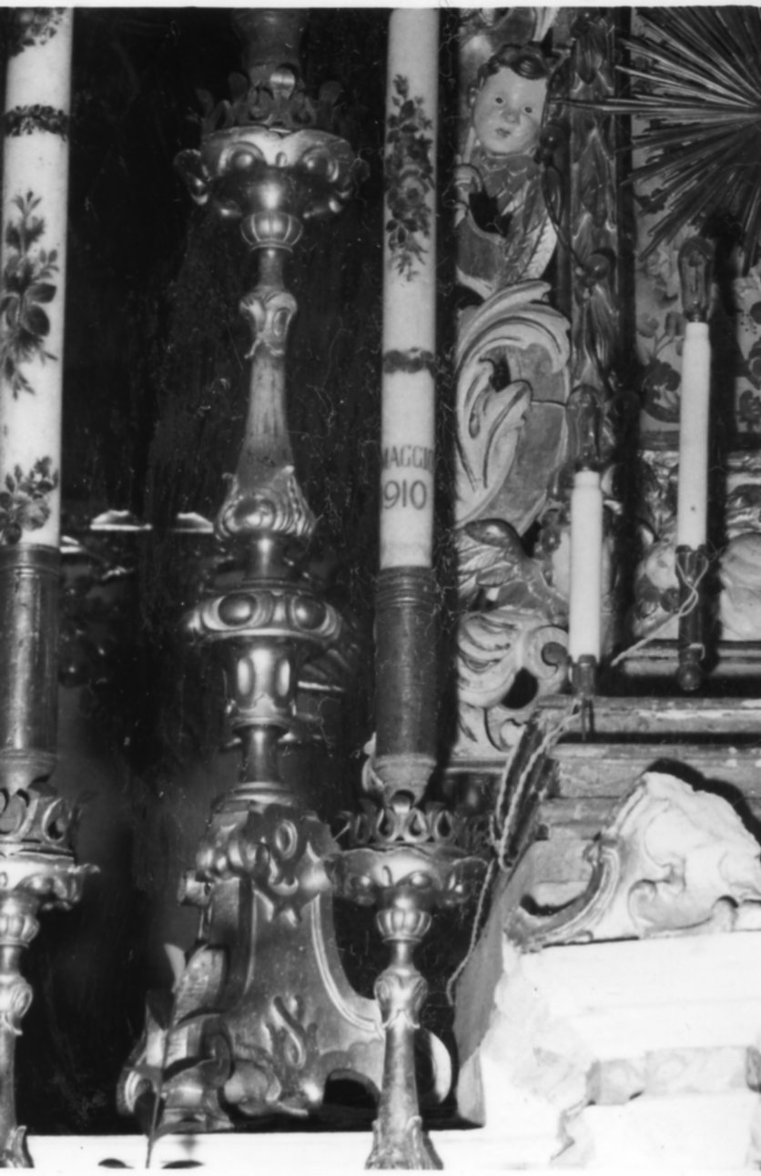 candeliere, serie - bottega emiliana (seconda metà sec. XVIII)