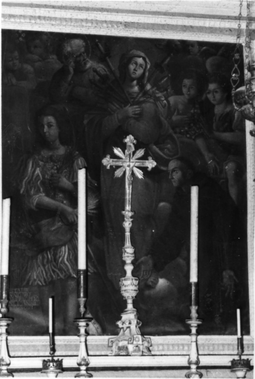 Madonna Addolorata e Santi (dipinto) - ambito emiliano (prima metà sec. XVII)