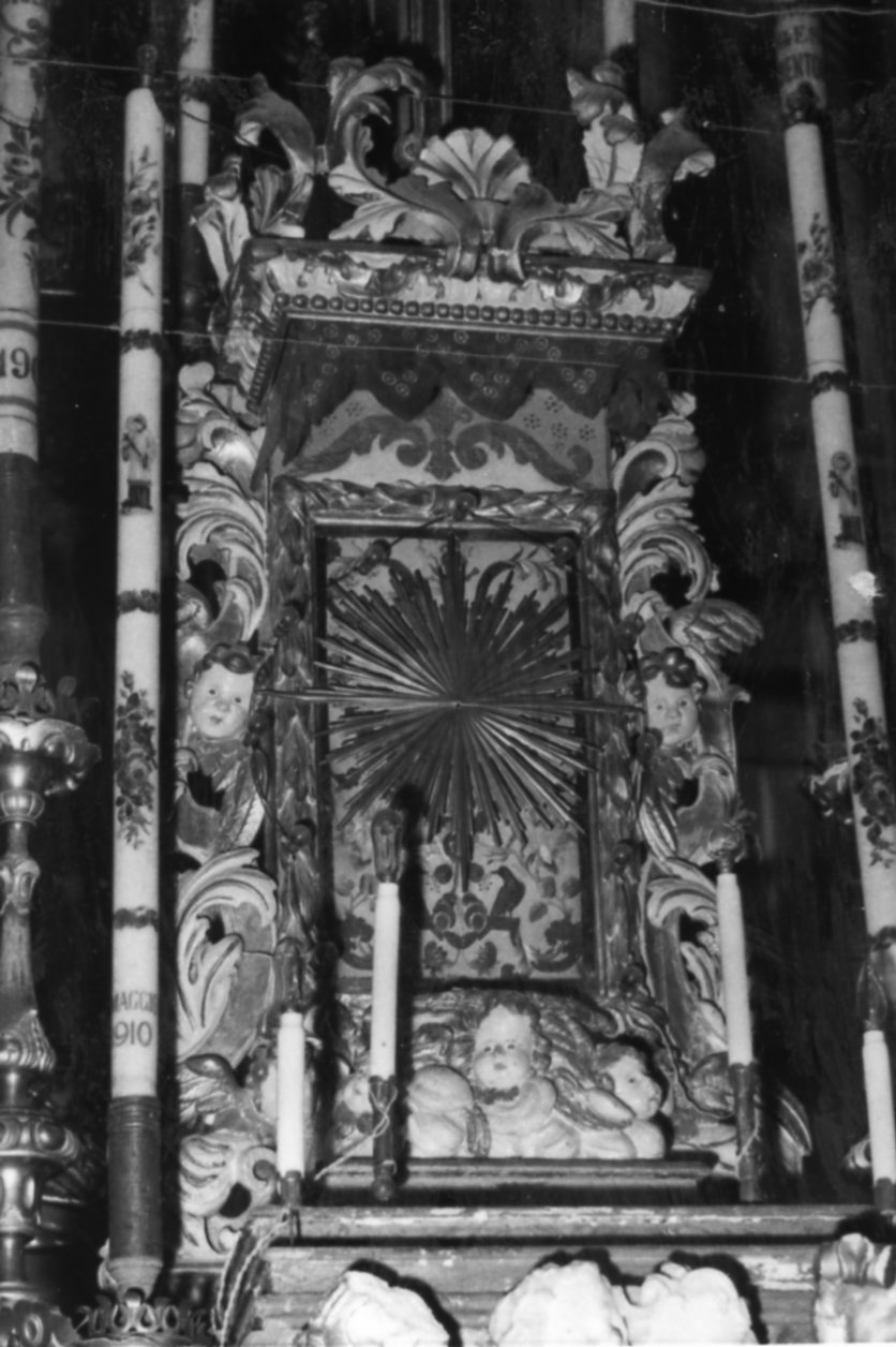 tronetto per esposizione eucaristica - bottega modenese (inizio sec. XVIII)