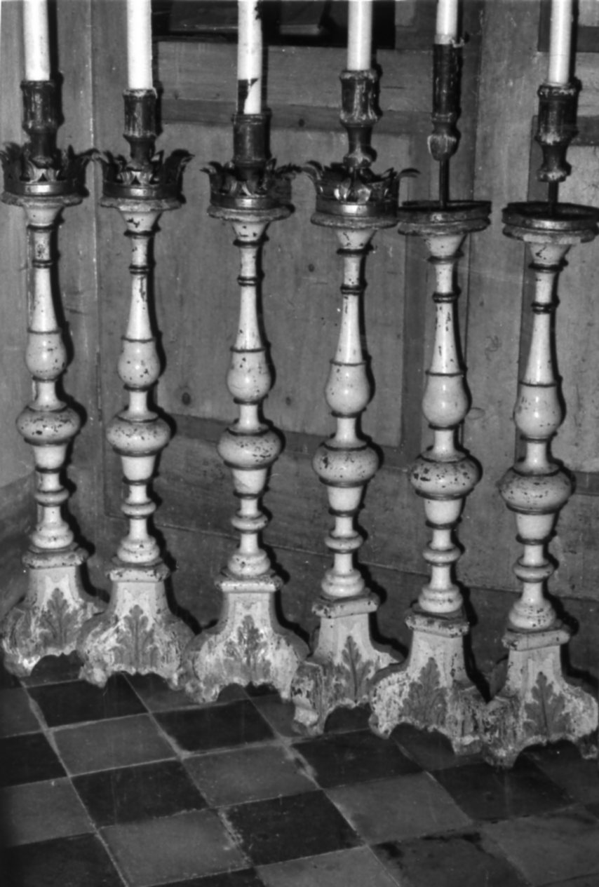 candeliere, serie - bottega modenese (seconda metà sec. XVIII)