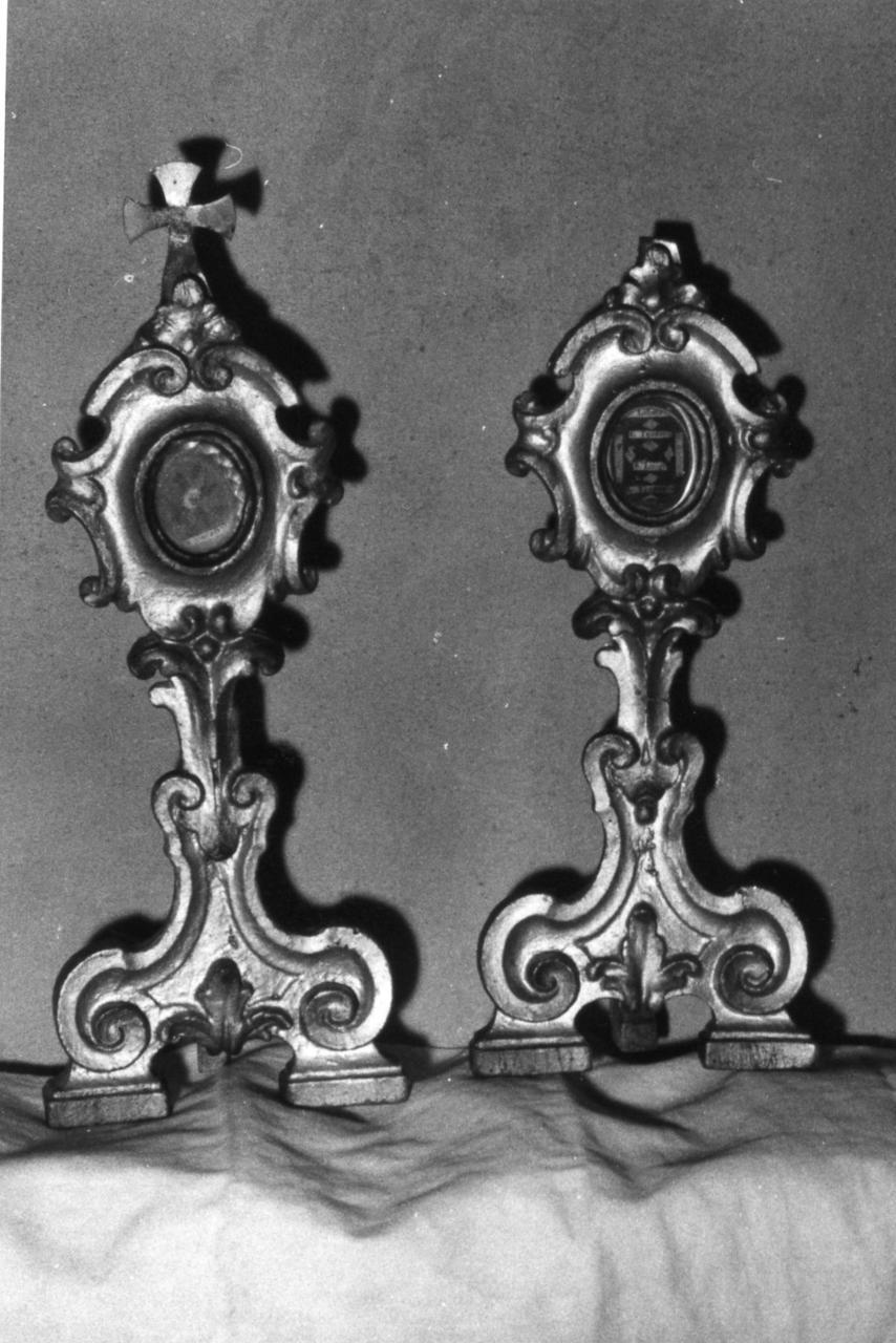 reliquiario, serie - bottega emiliana (metà sec. XVIII)