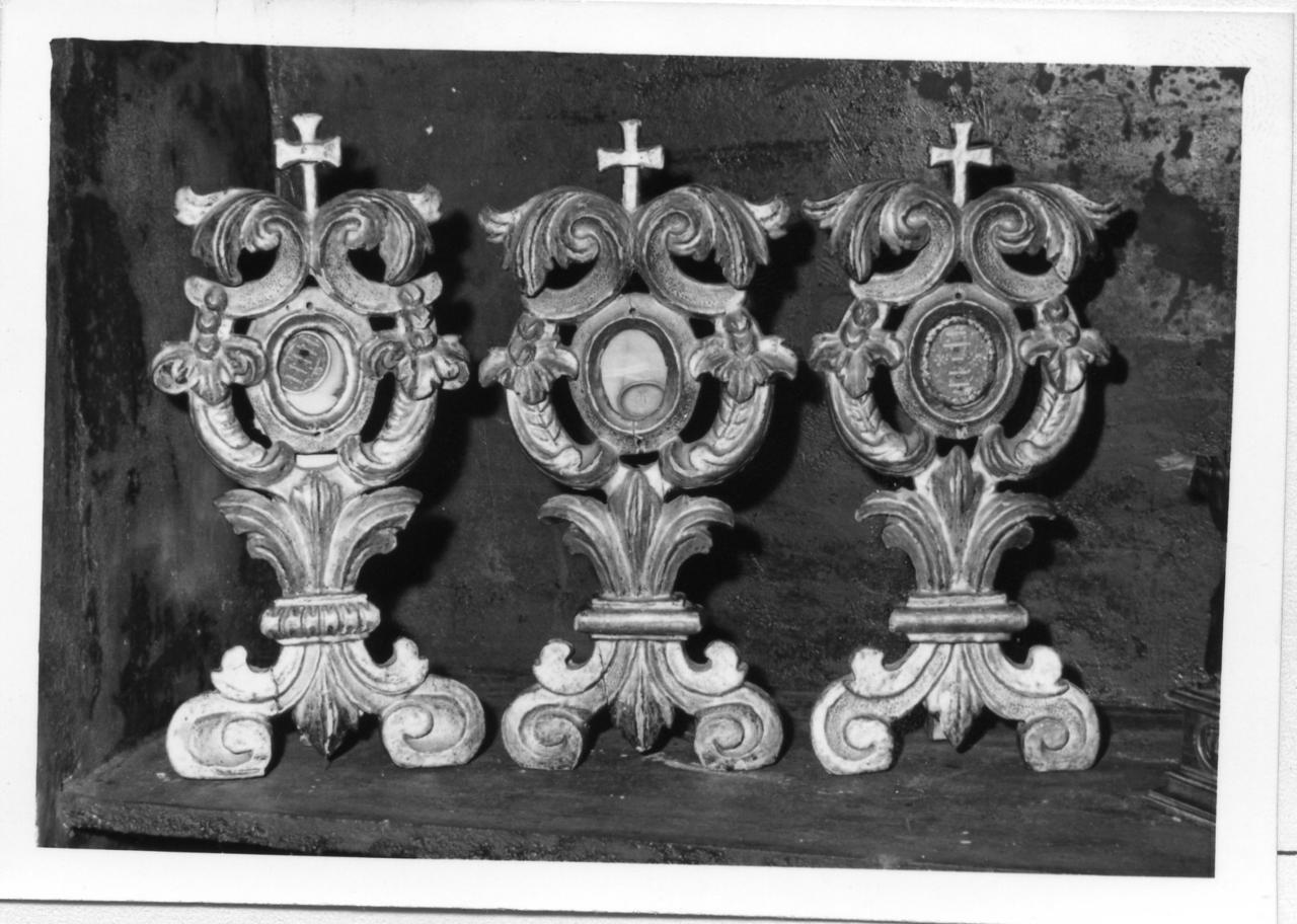 reliquiario, serie - bottega emiliana (metà sec. XVII)