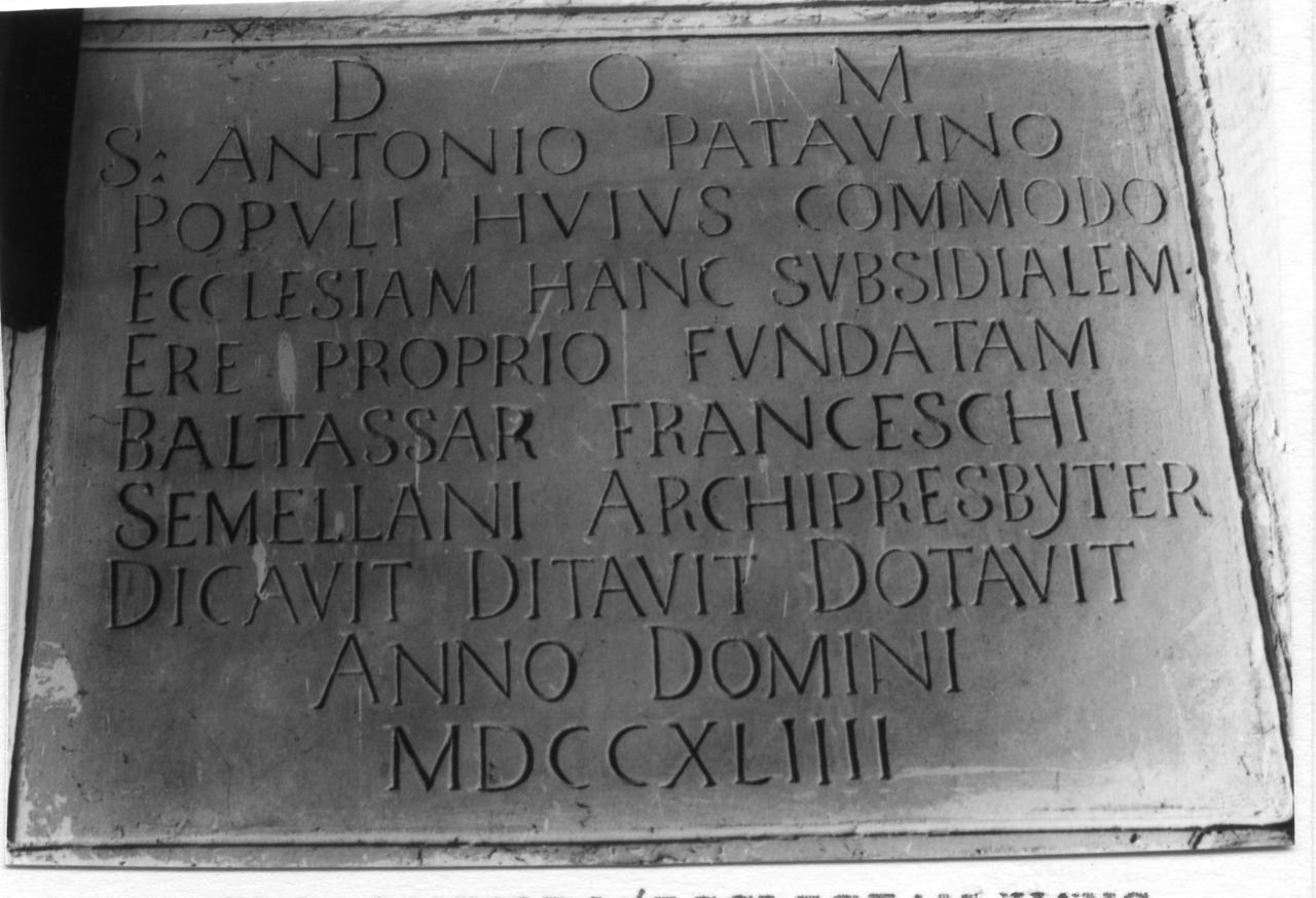 lapide commemorativa - bottega modenese (sec. XVIII)