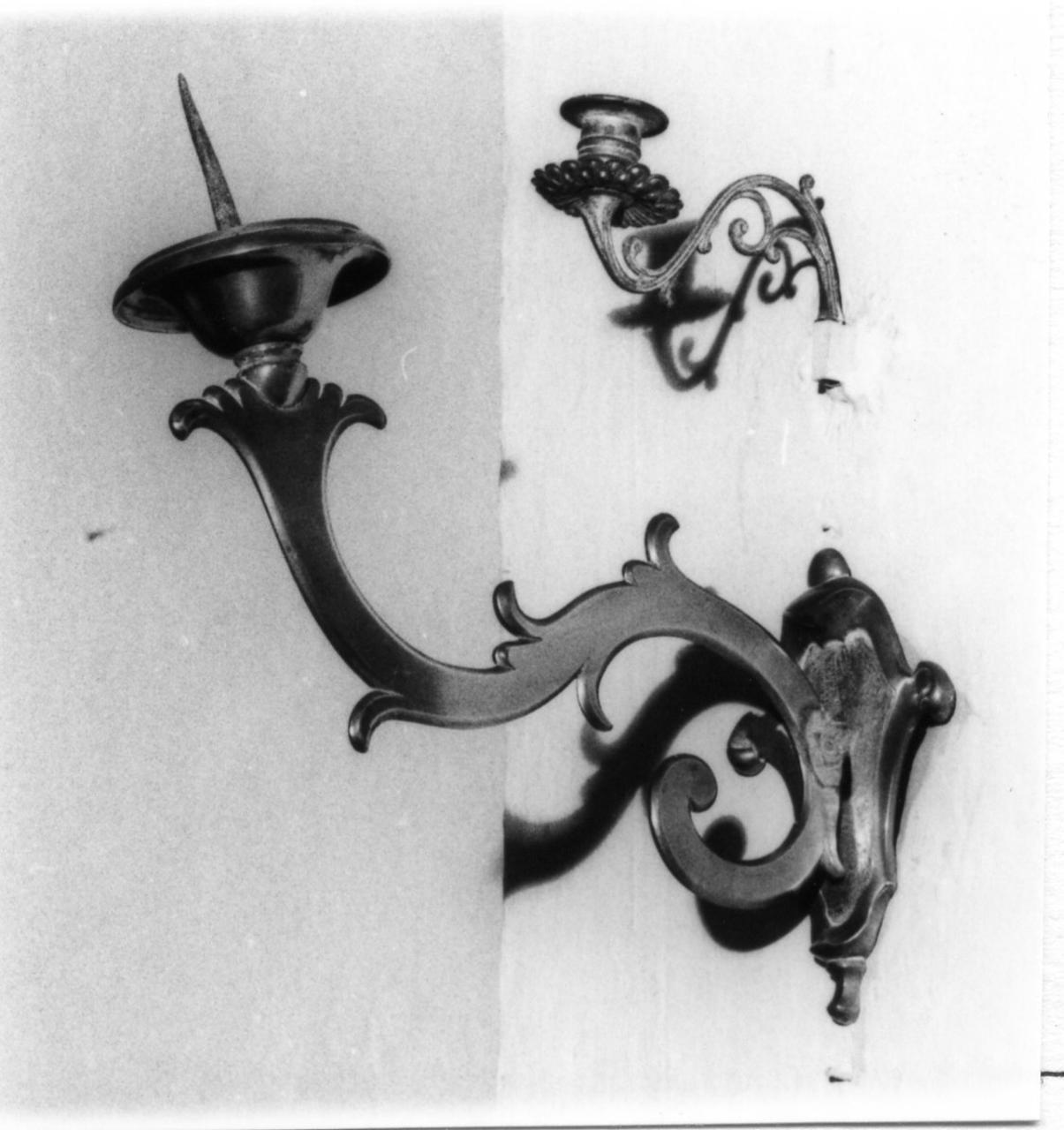 candeliere da parete, serie - bottega bolognese (prima metà sec. XIX)