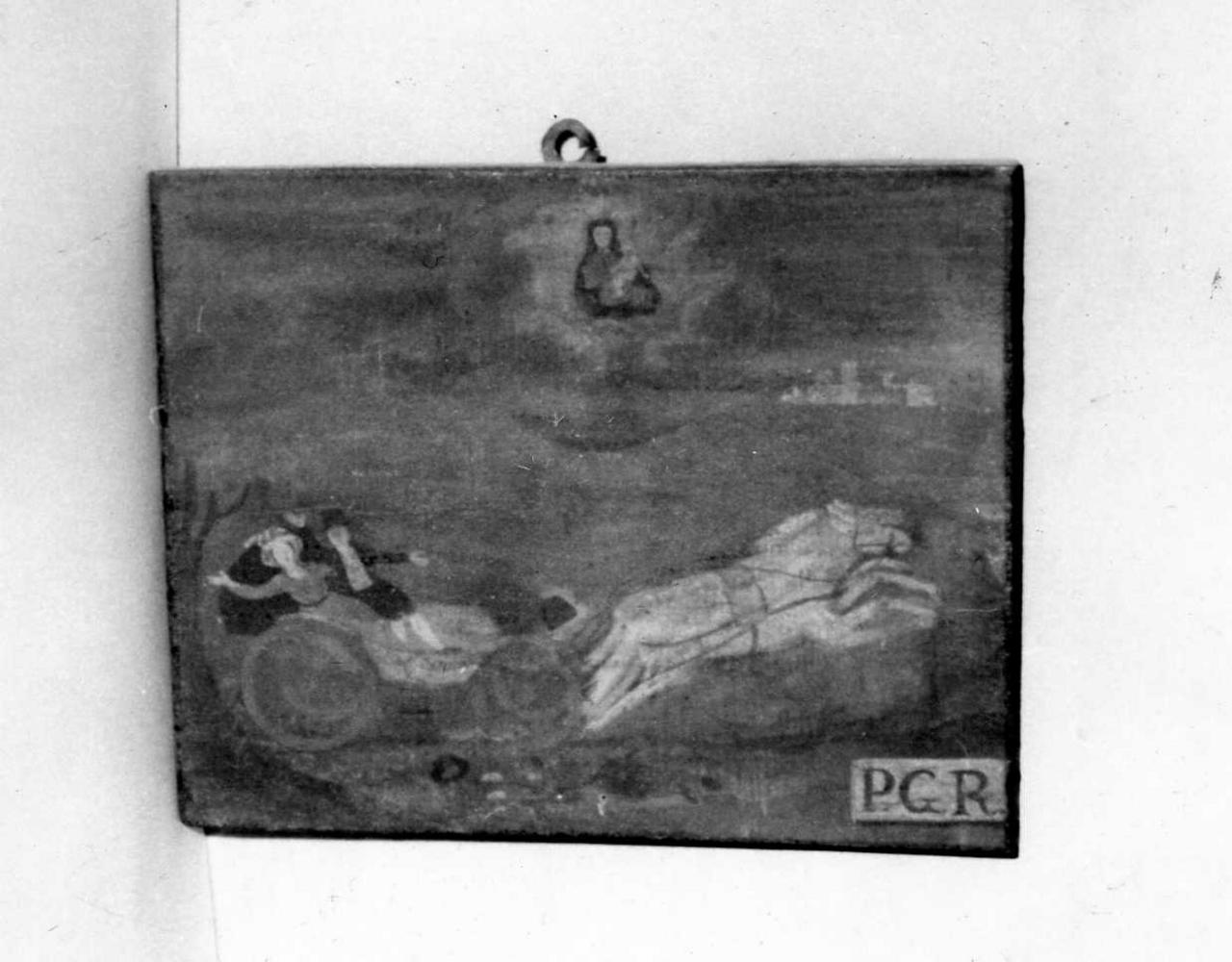 incidente con carrozza (ex voto) - ambito modenese (prima metà sec. XIX)