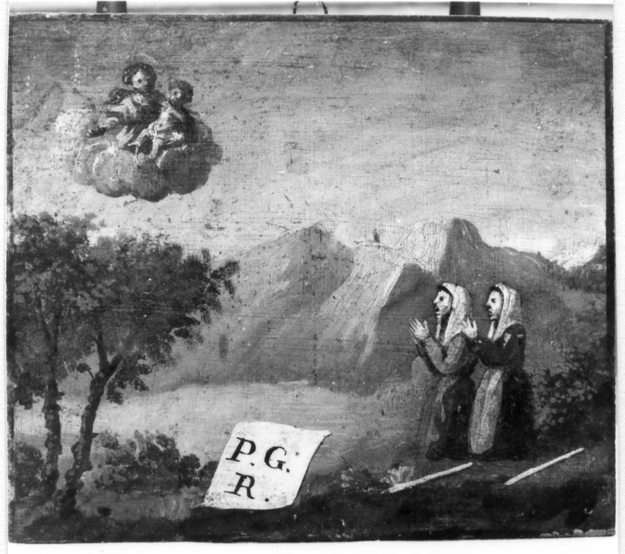 donne in preghiera (ex voto) - ambito modenese (seconda metà sec. XVIII)