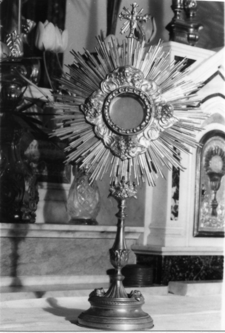 ostensorio - a raggiera - bottega modenese (?) (prima metà sec. XIX)