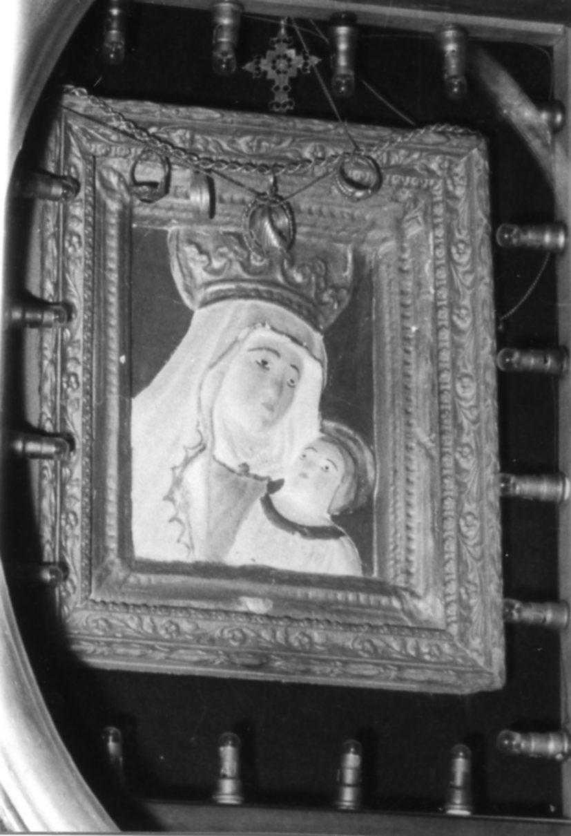 Madonna con Bambino (targa devozionale) - bottega emiliana (metà sec. XVI)