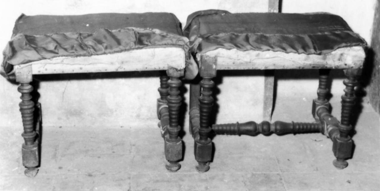 sgabello, serie - bottega modenese (seconda metà sec. XVII)