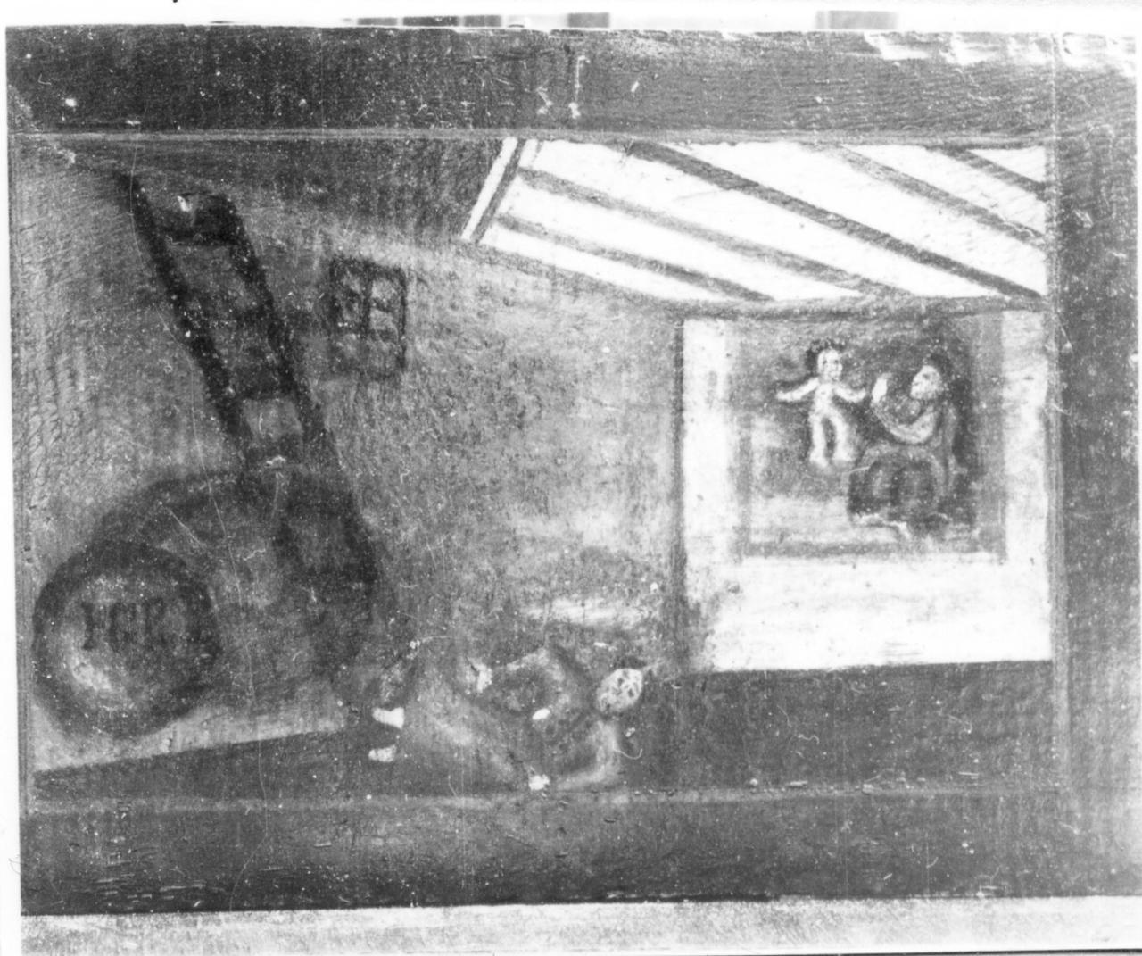 caduta da una scala (ex voto) - ambito modenese (fine sec. XIX)