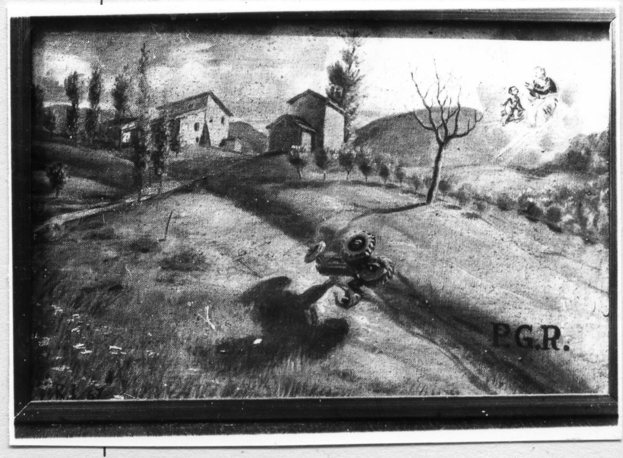incidente con trattore (ex voto) - ambito modenese (sec. XX)