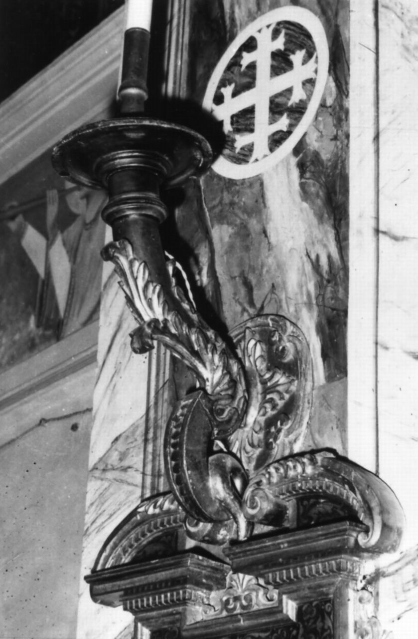 candeliere da parete, serie - bottega modenese (metà sec. XVII)