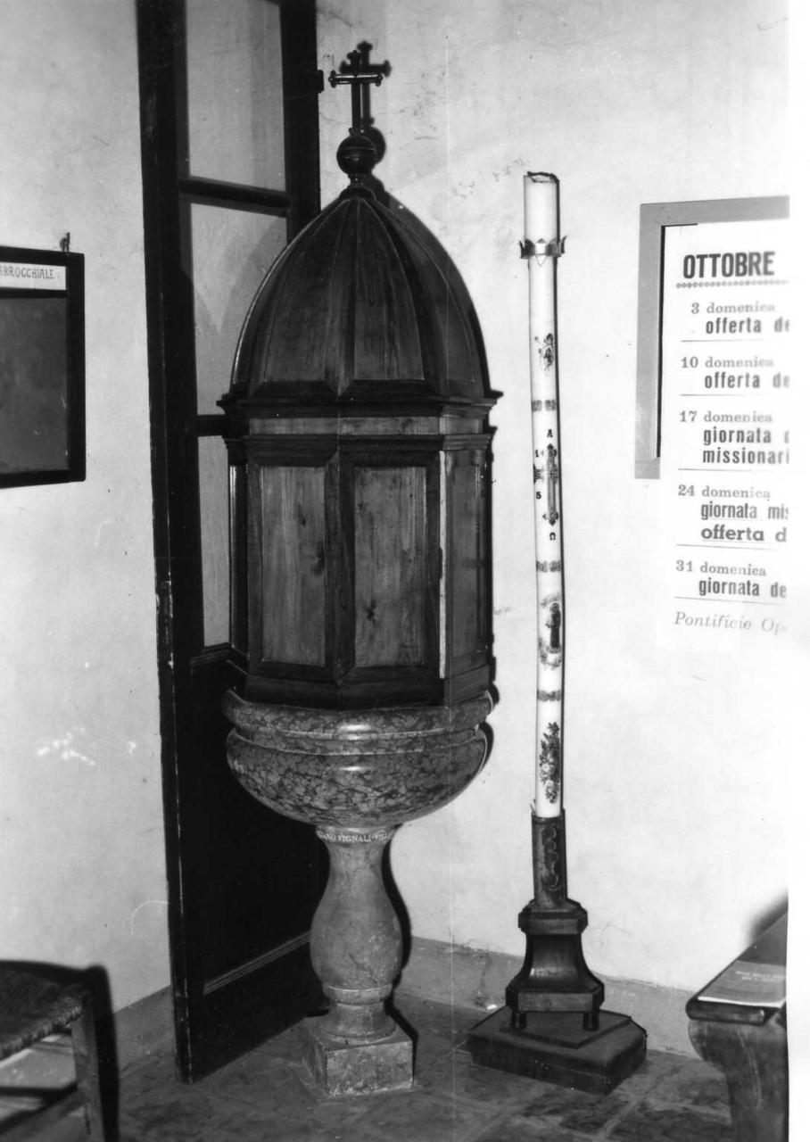 fonte battesimale - bottega veronese (inizio sec. XVIII)