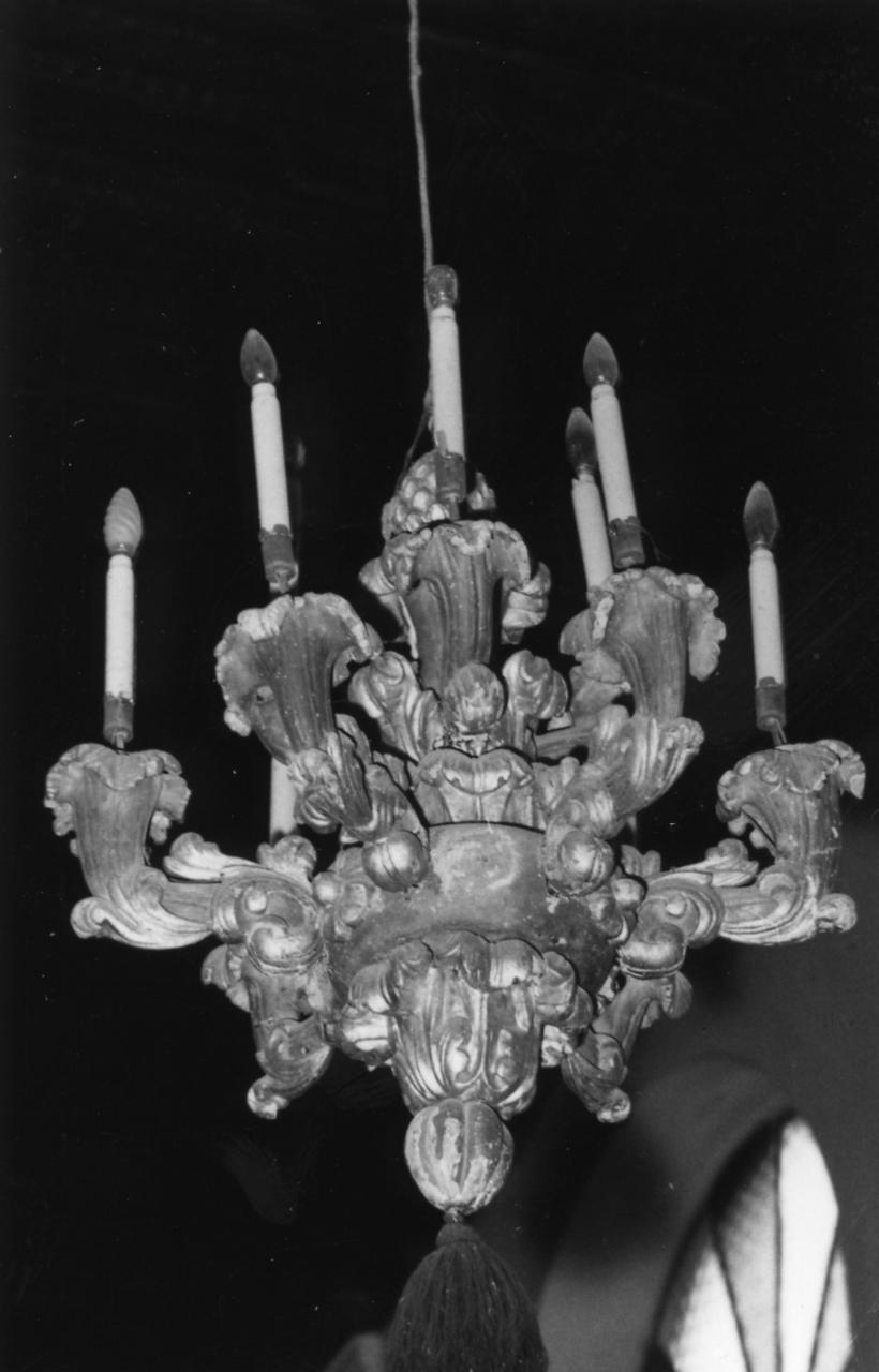 lampadario - a bracci - bottega emiliana (inizio sec. XVIII)