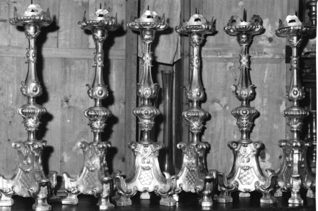 candeliere, serie - bottega emiliana (metà sec. XVIII)