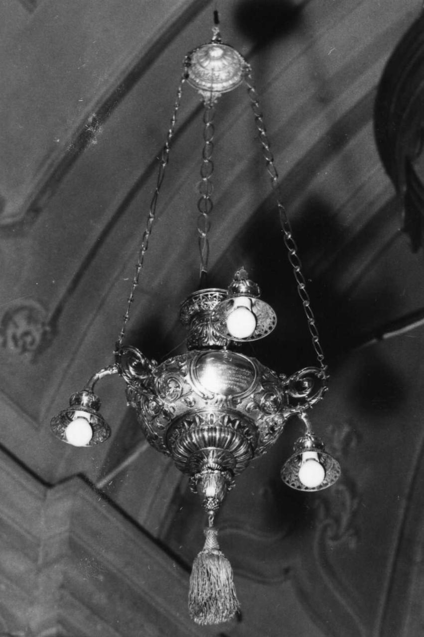 lampada pensile - bottega emiliana (metà sec. XIX)