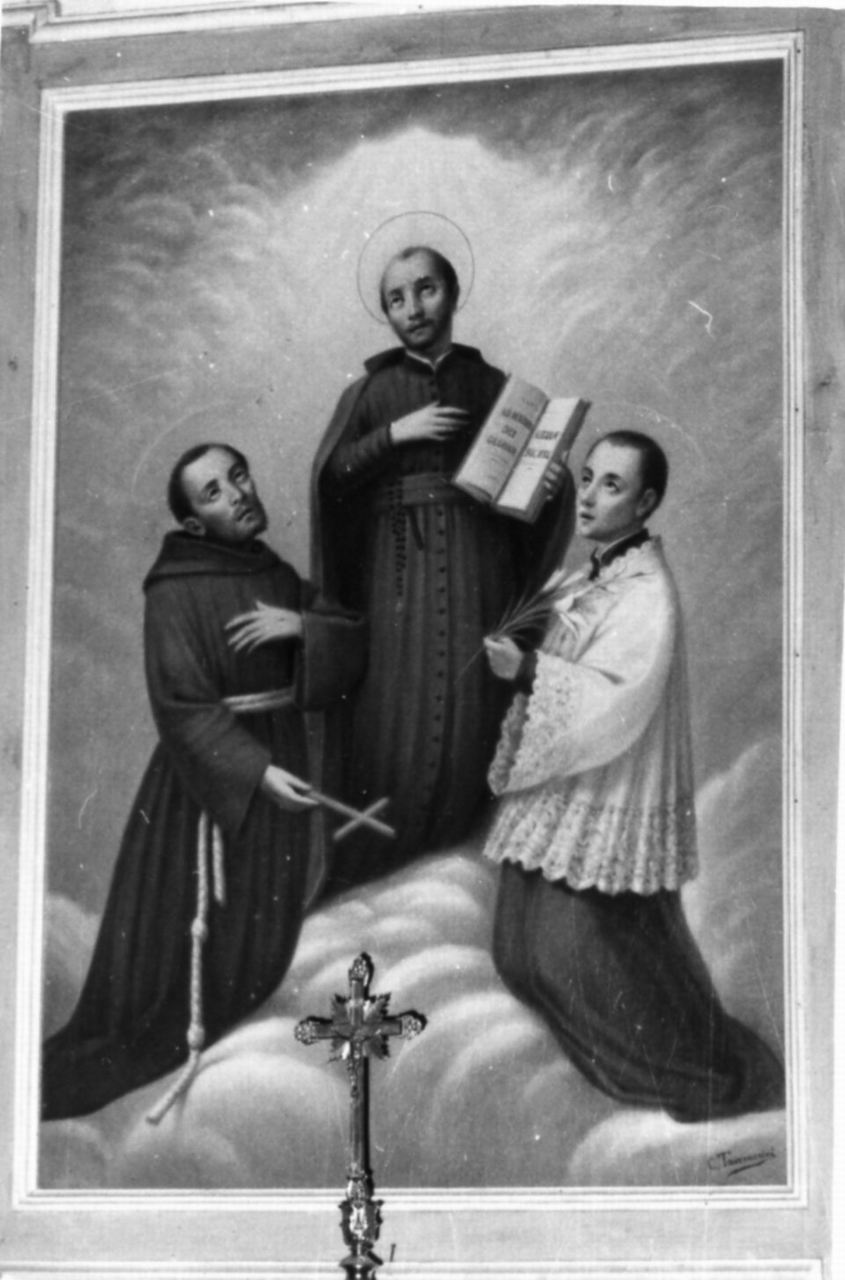 San Francesco d'Assisi e Santi (dipinto) di Tommasini C (seconda metà sec. XIX)