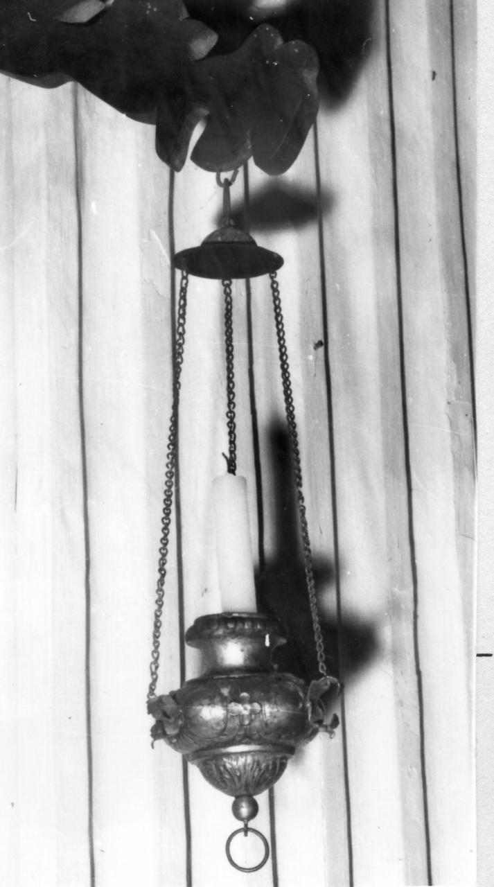 lampada pensile, serie - bottega emiliana (inizio sec. XIX)