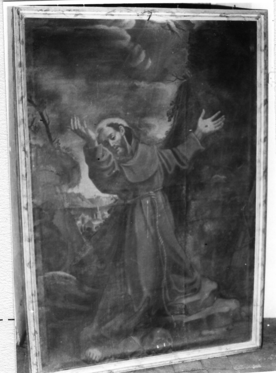 San Francesco d'Assisi riceve le stimmate (dipinto) - ambito modenese (seconda metà sec. XVII)