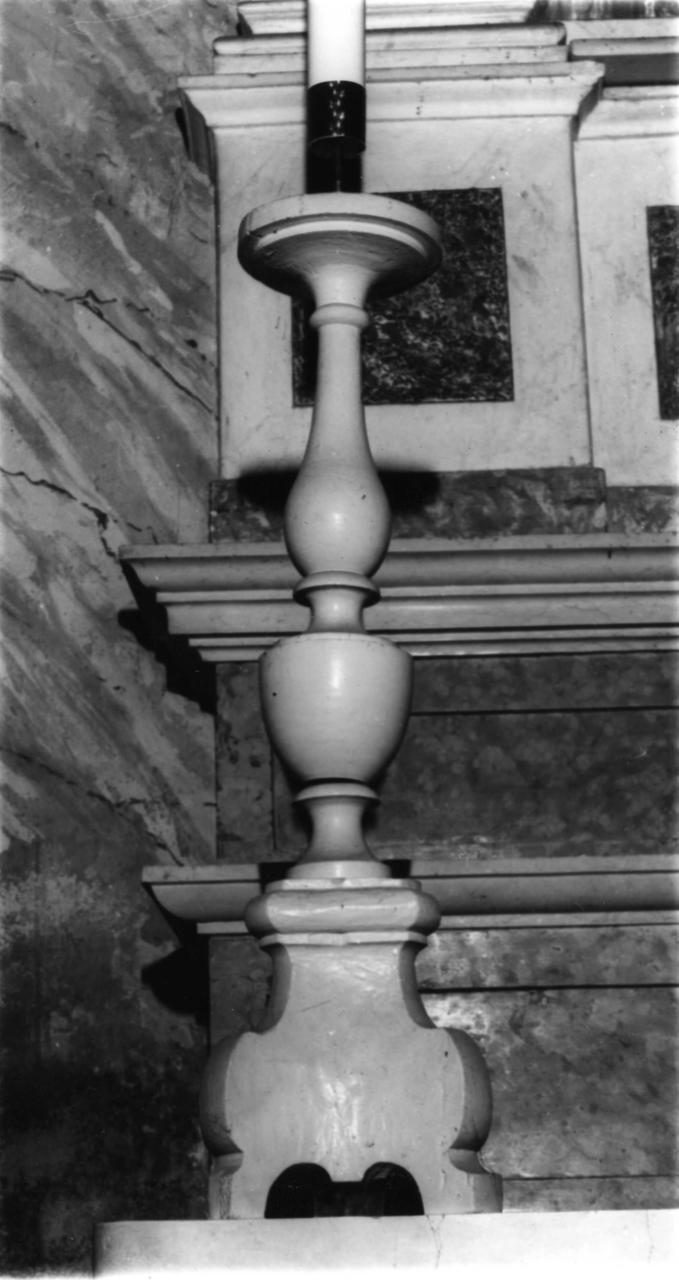 candeliere, serie - bottega carpigiana (seconda metà sec. XVIII)