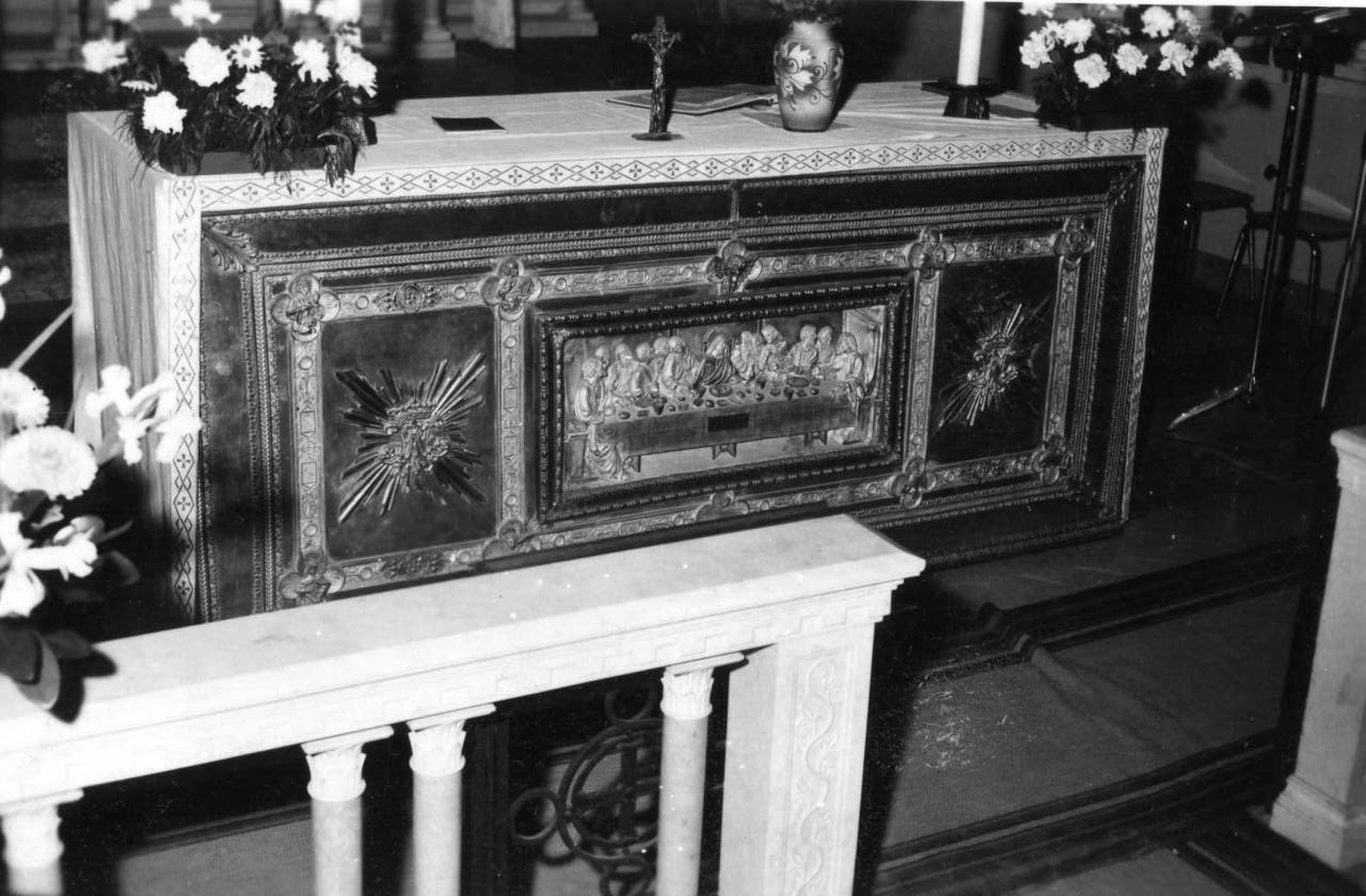 ultima cena (paliotto) - bottega lombarda (fine sec. XIX)