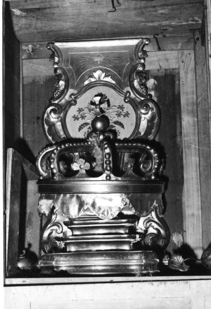 trono per esposizione eucaristica - bottega emiliana (metà sec. XIX)