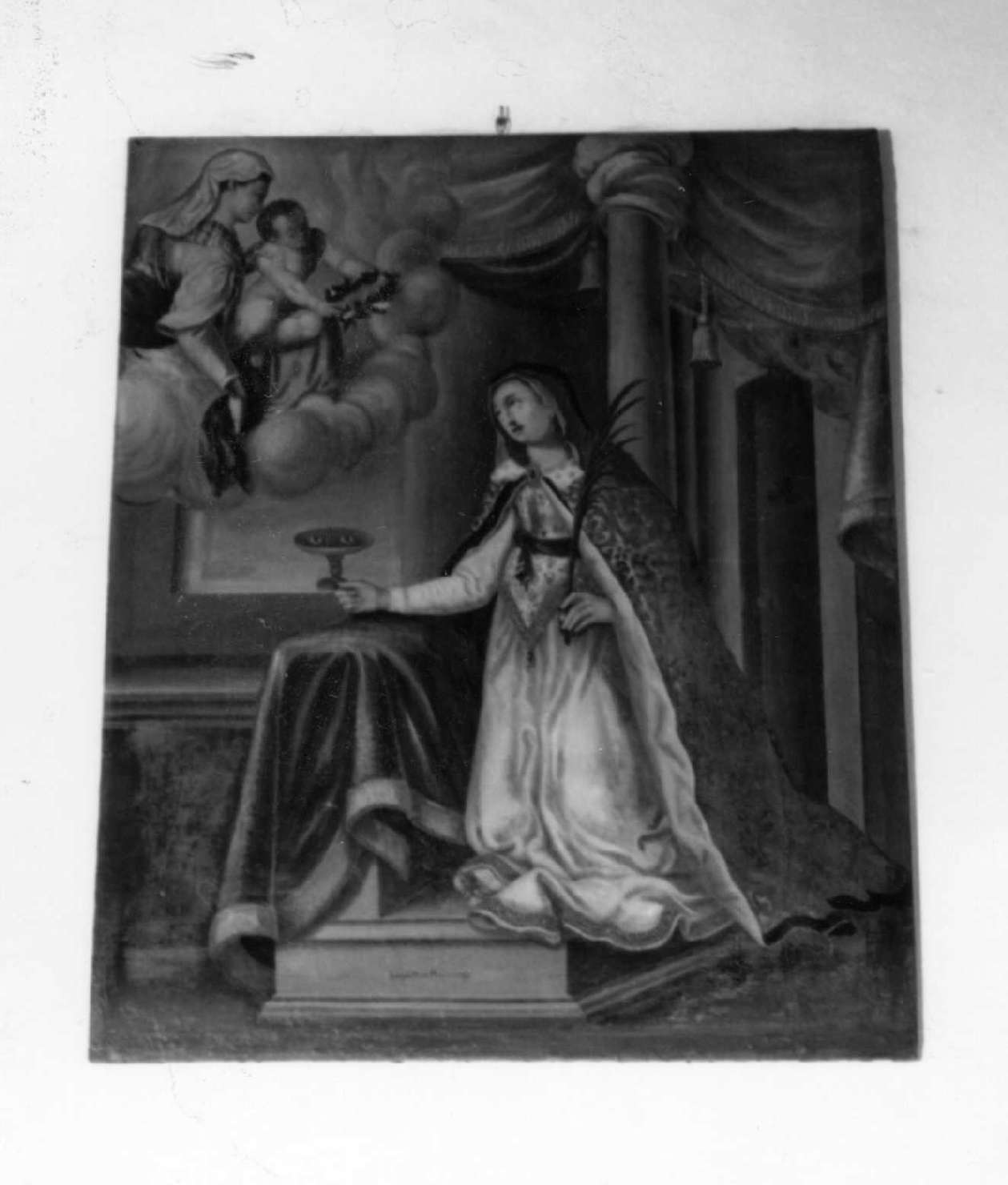 Apparizione della Madonna e del Bambino a Santa Lucia (dipinto) - ambito emiliano (sec. XVIII)