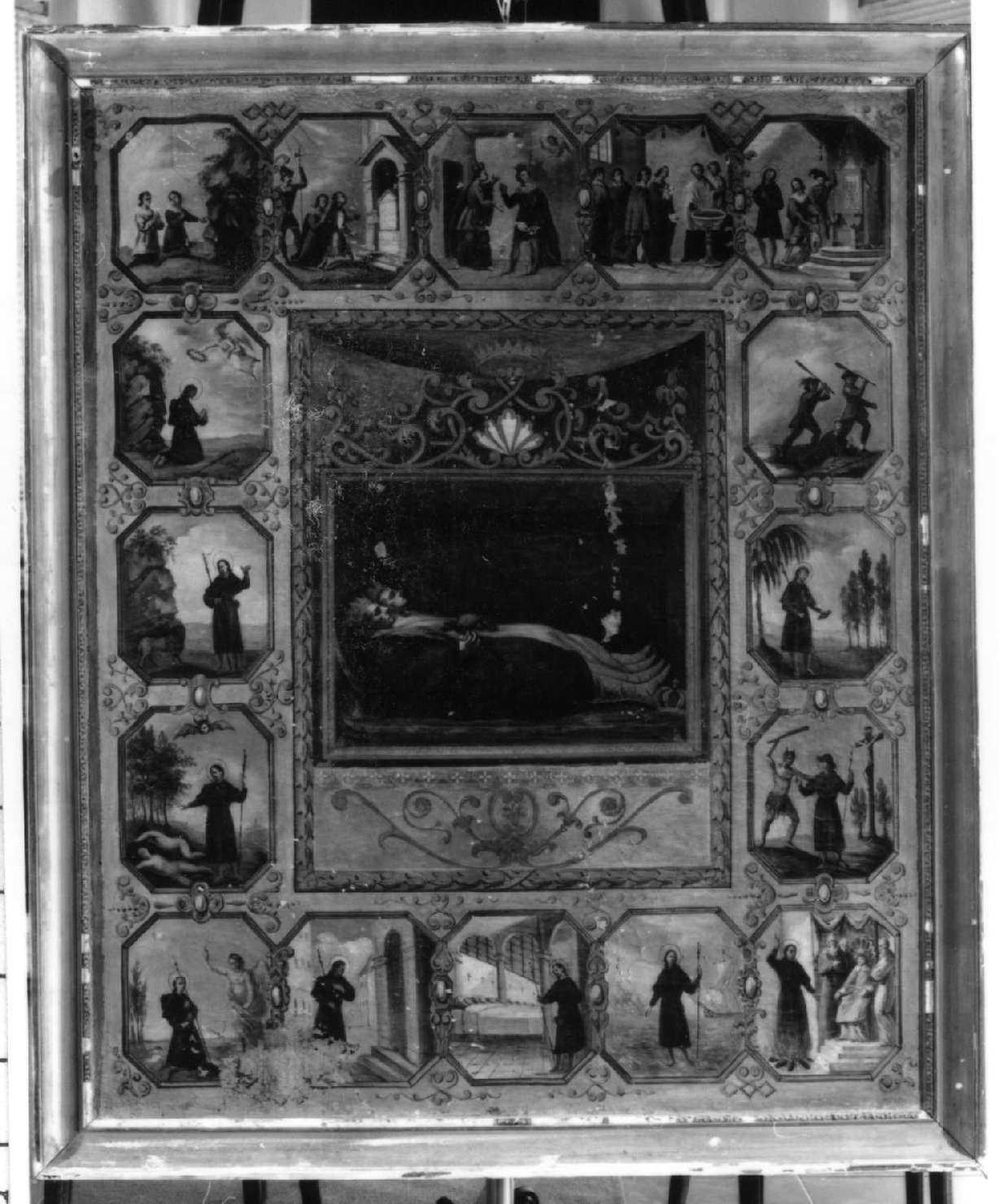 episodi della vita di San Pellegrino (dipinto) - ambito reggiano (seconda metà sec. XIX)