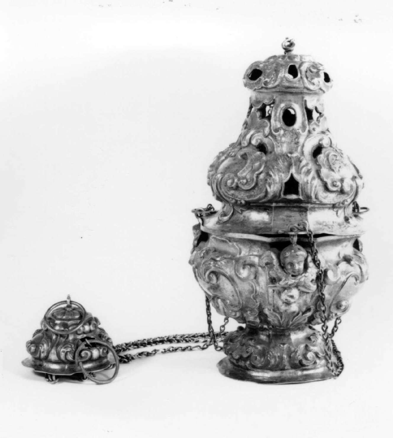 turibolo, elemento d'insieme - bottega reggiana (prima metà sec. XVIII)