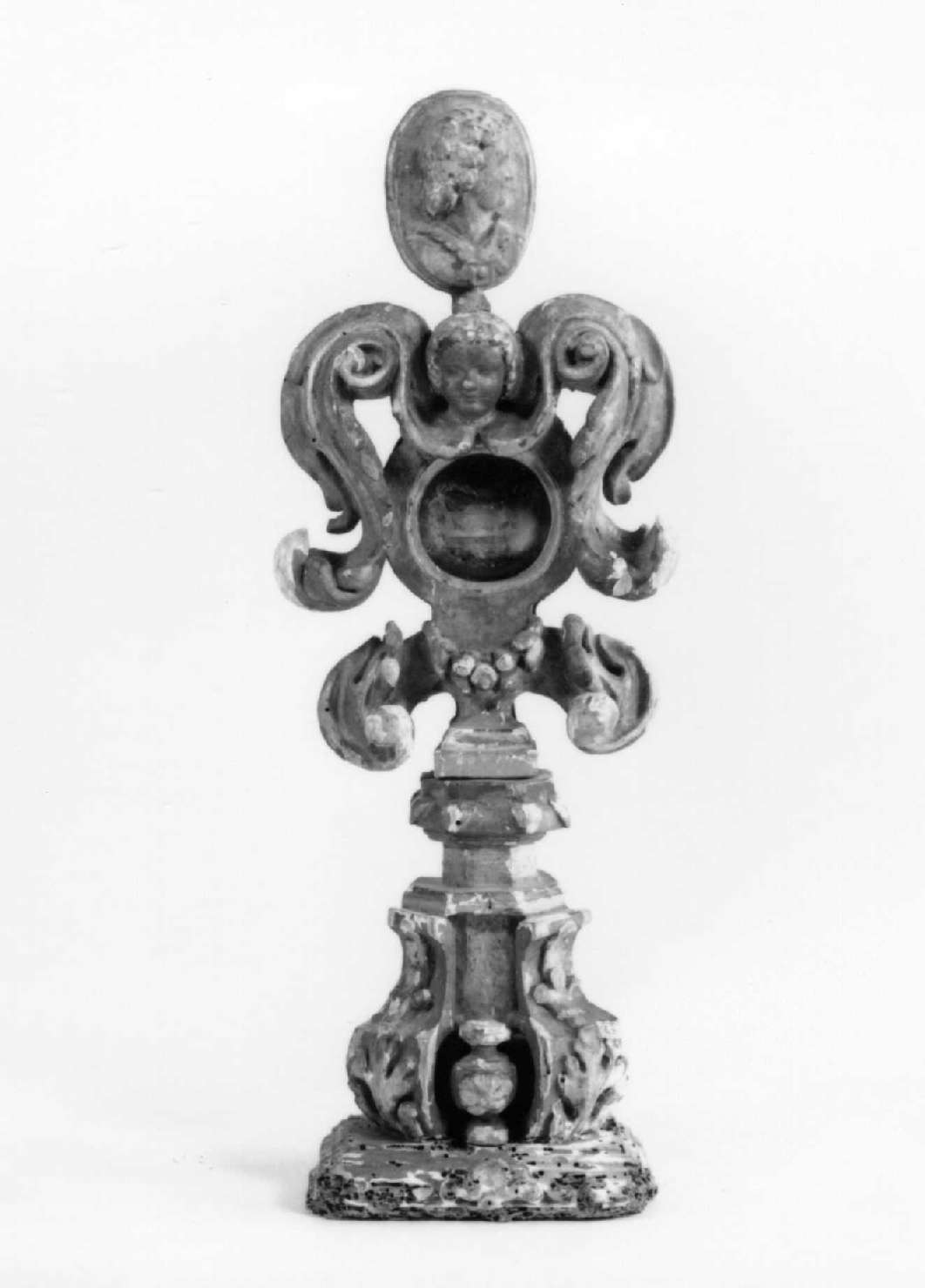 reliquiario - a ostensorio, serie - ambito reggiano (seconda metà sec. XVII)