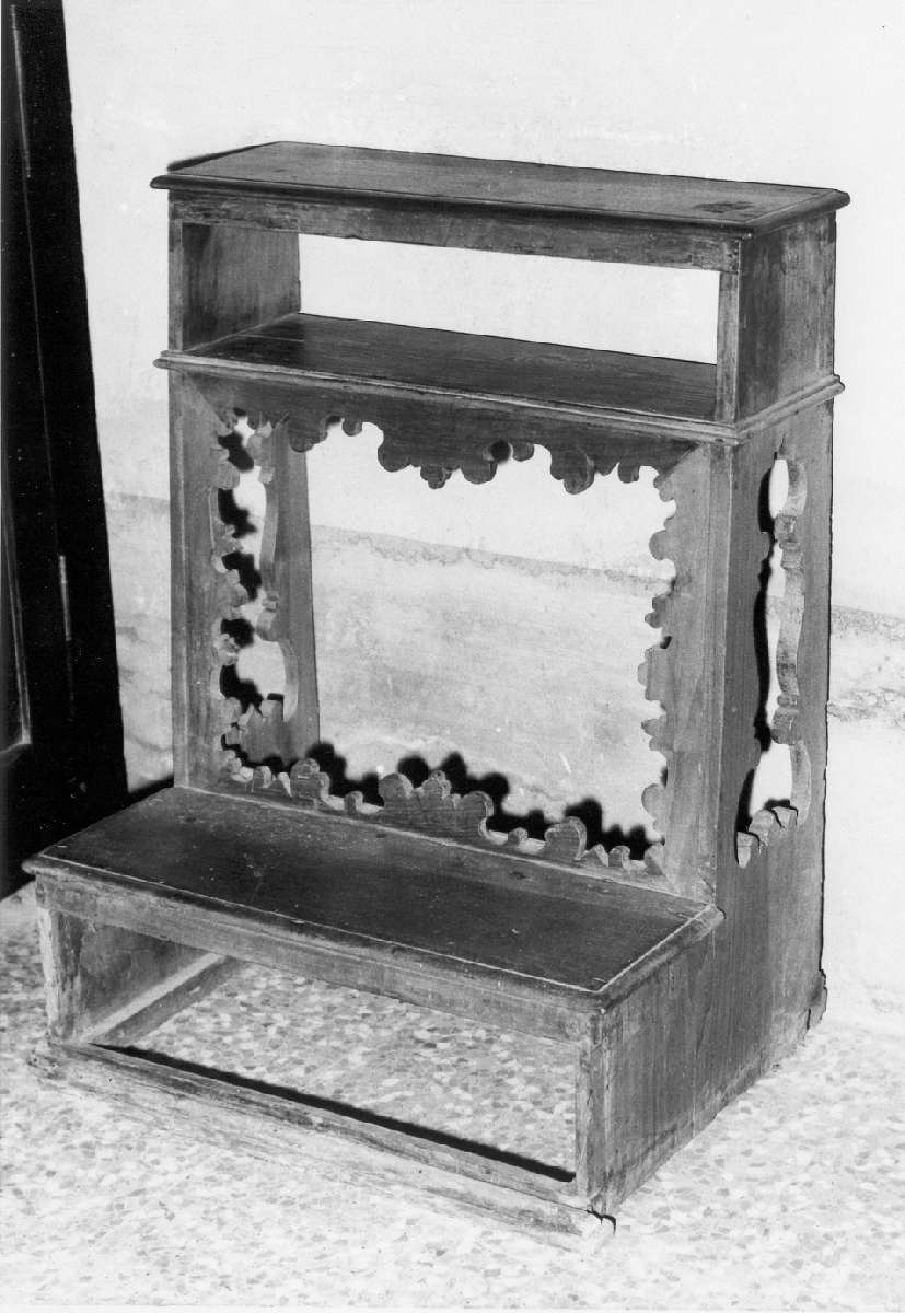 inginocchiatoio - ambito reggiano (seconda metà sec. XVII)