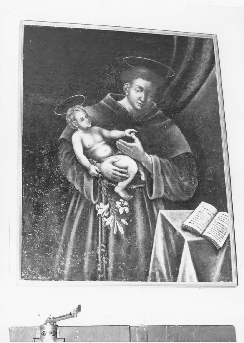 Sant'Antonio da Padova con Gesù Bambino (dipinto) - ambito reggiano (metà sec. XVIII)
