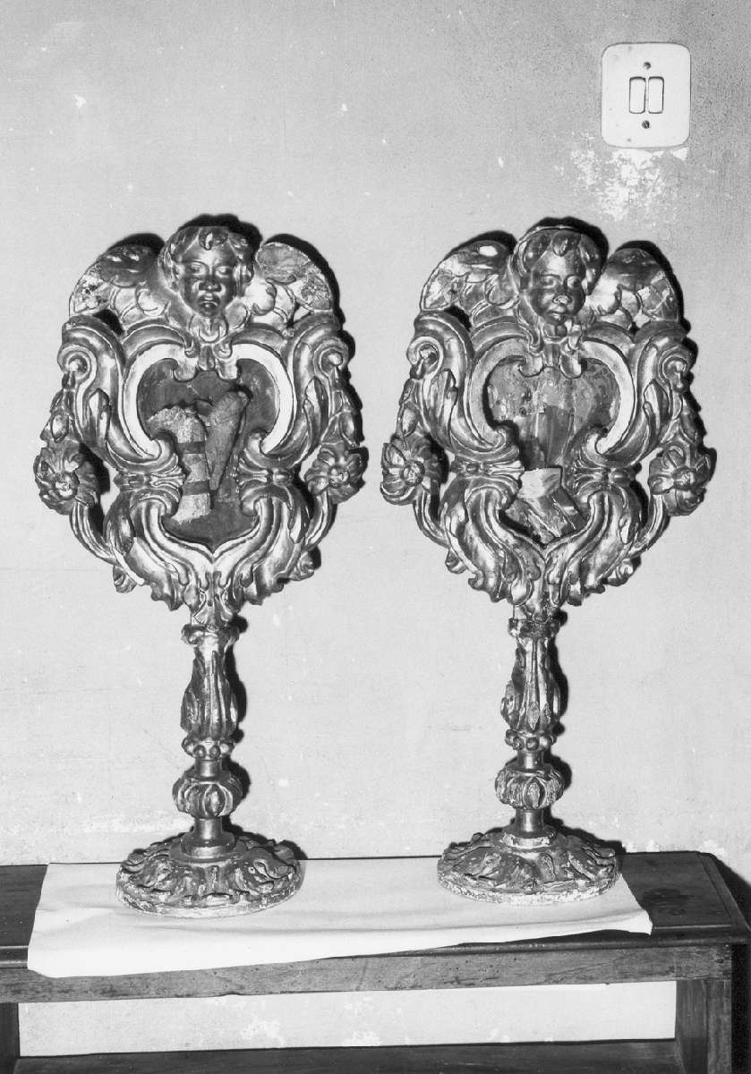 reliquiario - a ostensorio, serie - manifattura emiliana (sec. XVII)