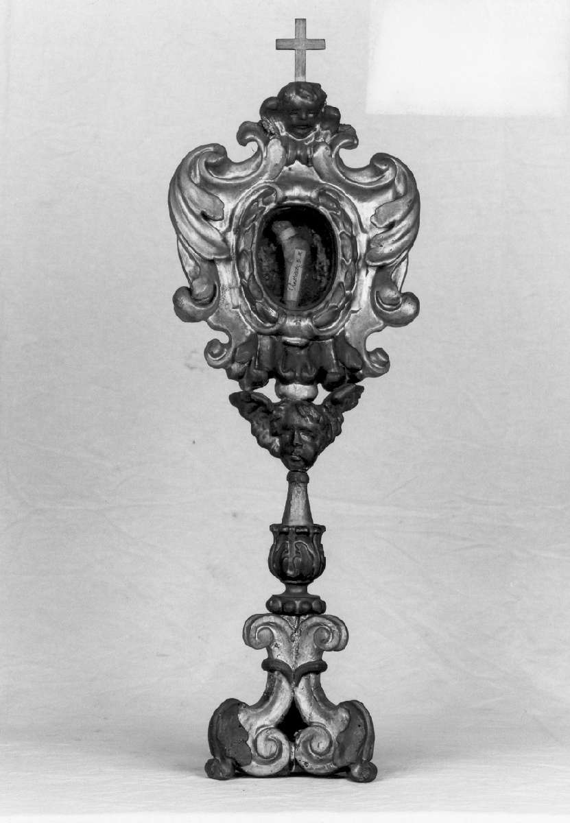 reliquiario - a ostensorio, serie - manifattura emiliana (secc. XVII/ XVIII)