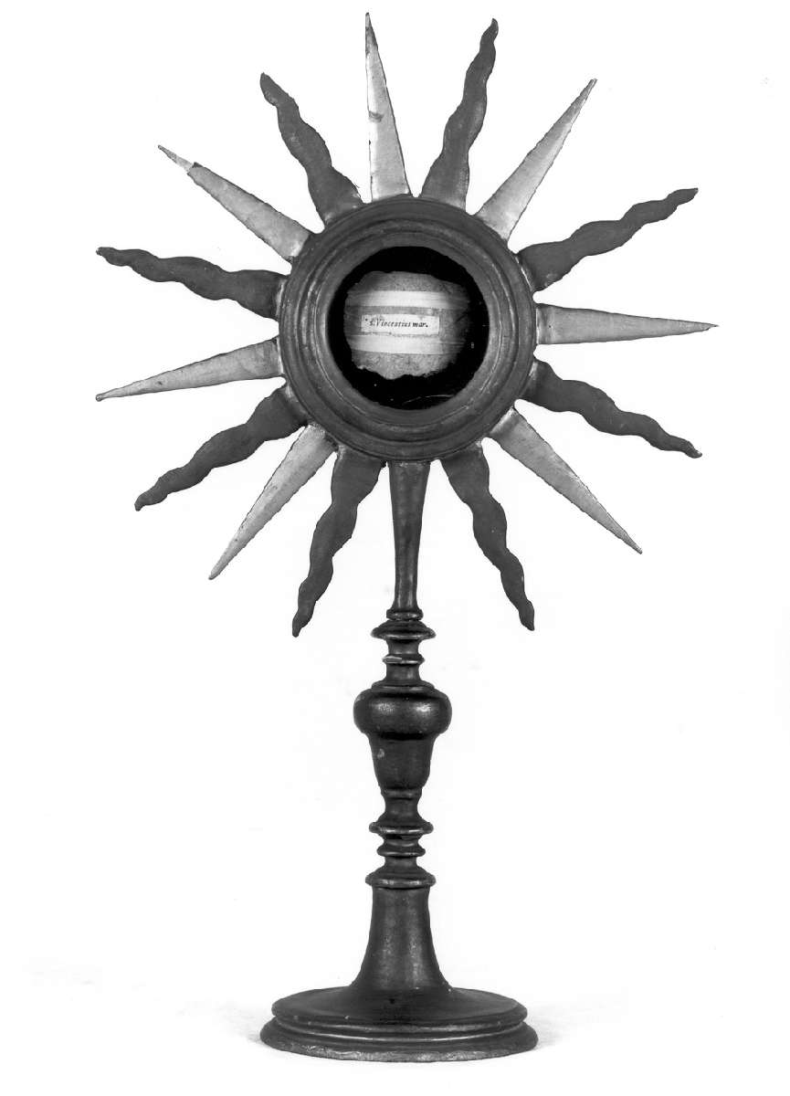 reliquiario - a ostensorio, serie - manifattura emiliana (seconda metà sec. XVII)