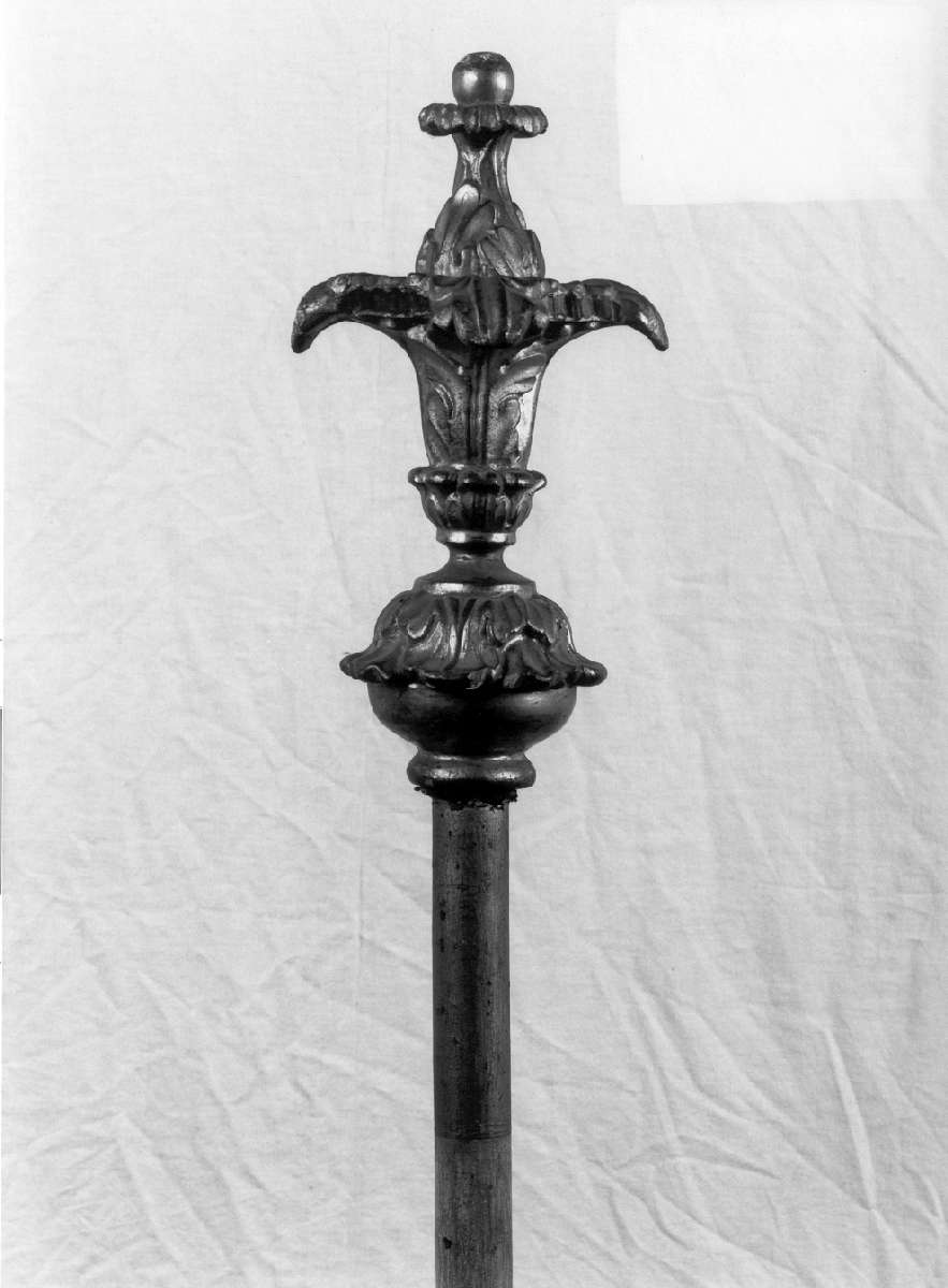 mazza processionale, serie - manifattura emiliana (seconda metà sec. XIX)