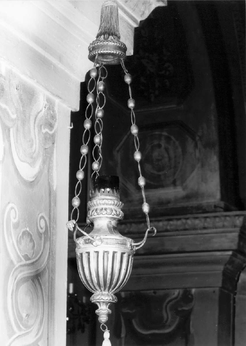 lampada pensile, serie - manifattura reggiana (prima metà sec. XIX)