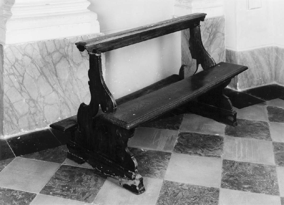 banco da chiesa, serie - manifattura reggiana (seconda metà sec. XIX)