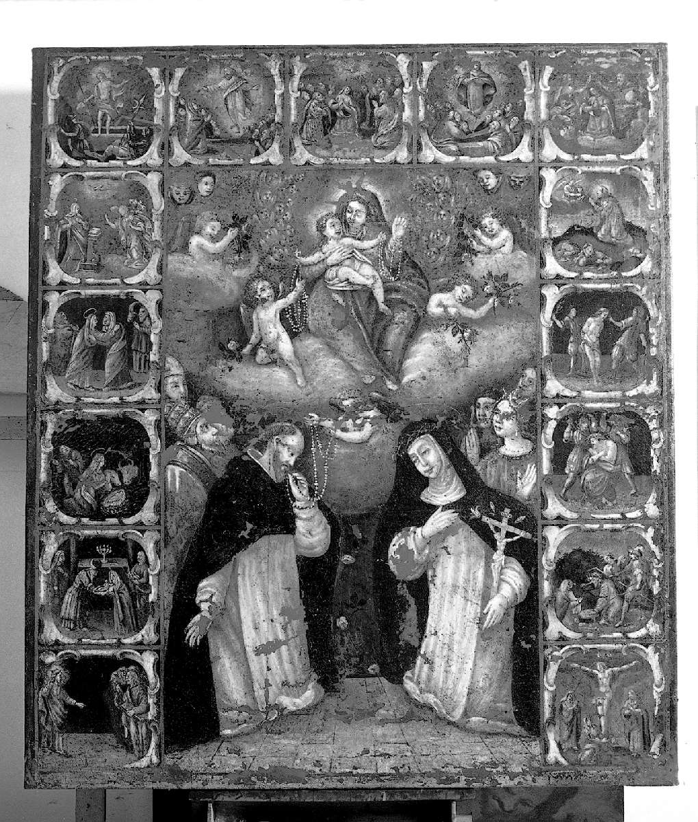 Madonna del Rosario (dipinto) - ambito reggiano (primo quarto sec. XVII)