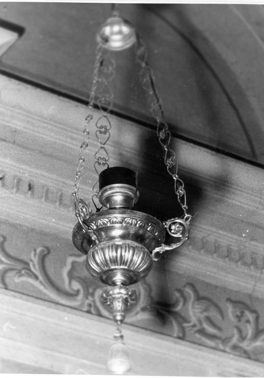 lampada pensile, serie - manifattura emiliana (seconda metà sec. XIX)