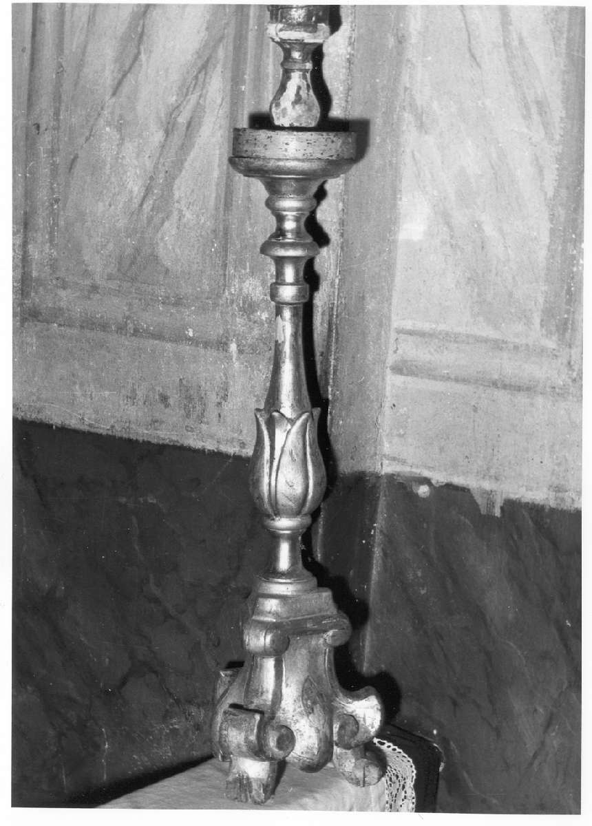 candeliere d'altare, serie - manifattura reggiana (sec. XIX)