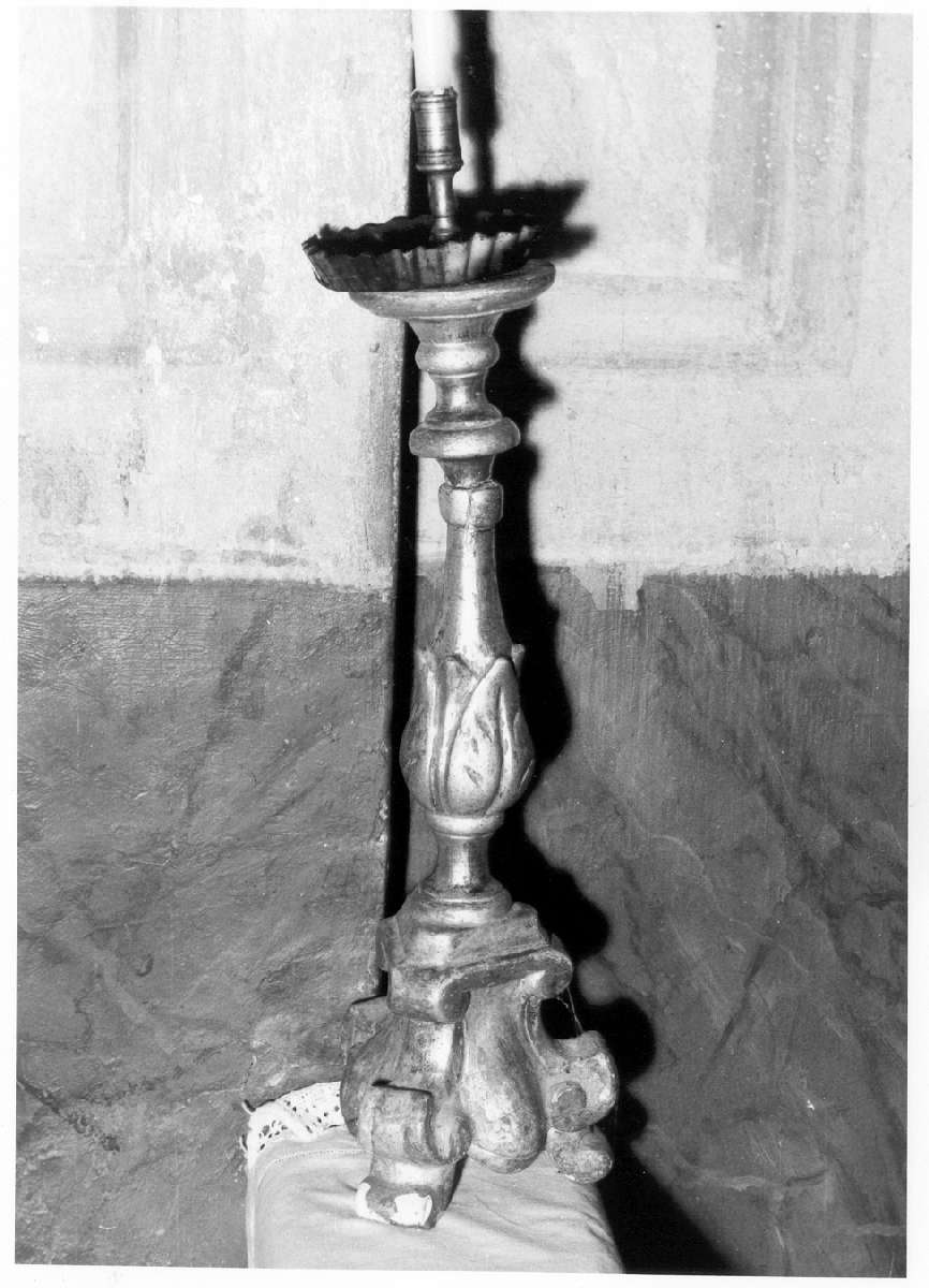 candeliere d'altare, serie - manifattura reggiana (sec. XIX)