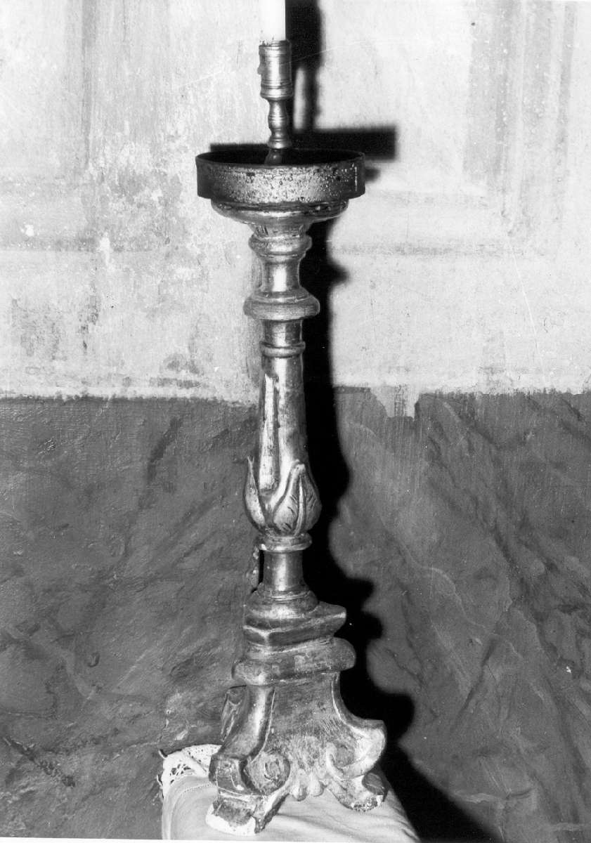 candeliere d'altare, serie - manifattura reggiana (sec. XIX)