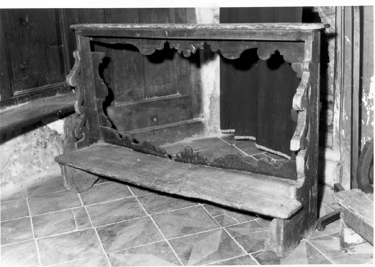 inginocchiatoio - manifattura reggiana (seconda metà sec. XVII)