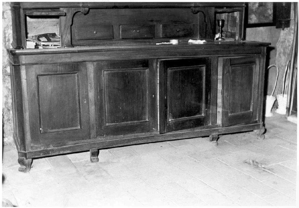 mobile da sacrestia con alzata - manifattura reggiana (sec. XIX)